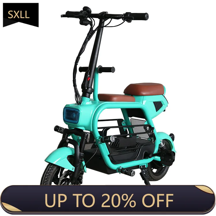 

SXLL Мини Электрический Мотоцикл Электрическая Педаль Складной Передний Диск Задний Барабан Электрический Велосипед со Съемной Батареей Специальное Предложение