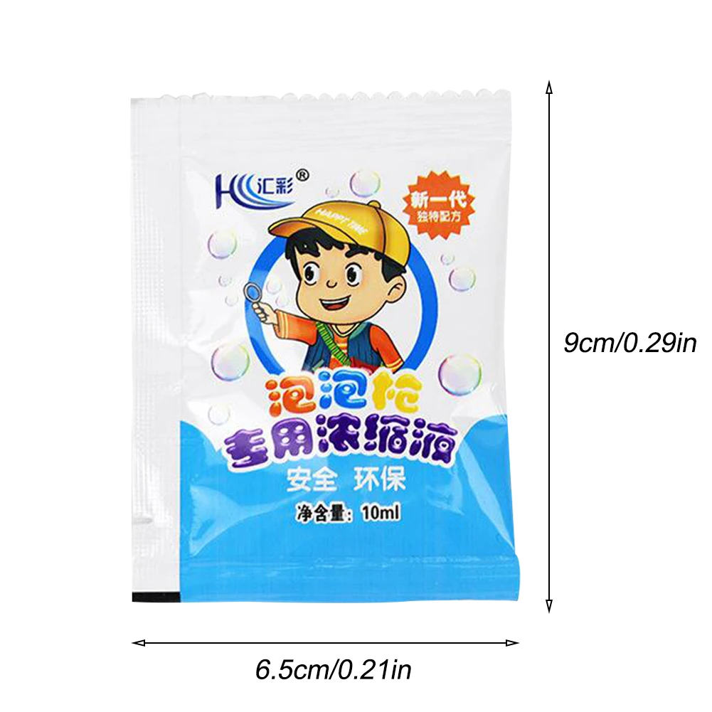 10/50/100pcs Concentrated Bubble Solution Non-toxic 10ml Bubble Solution Refill Safety Water Toys Accessory Bubble Gun Supplies