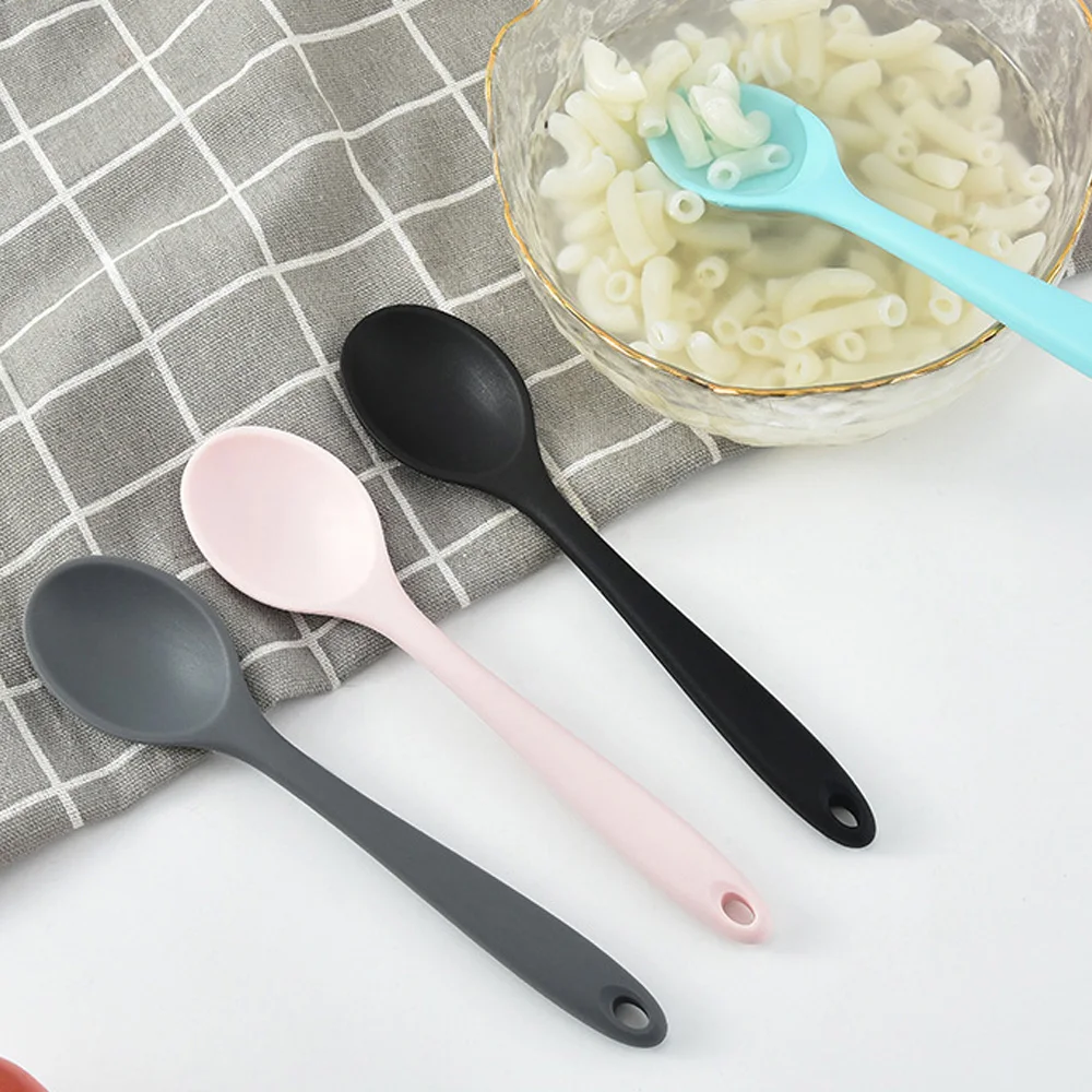 ด้ามยาวเครื่องครัวเค้กขนมหวาน Flatware ช้อนซุปอาหารเย็นช้อนคน