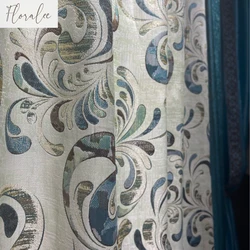 New Chinese Style Retro Classic Phoenix Curtains for Living Room Villa Room Large Blackout Curtain Baroque Jacquard Fabric