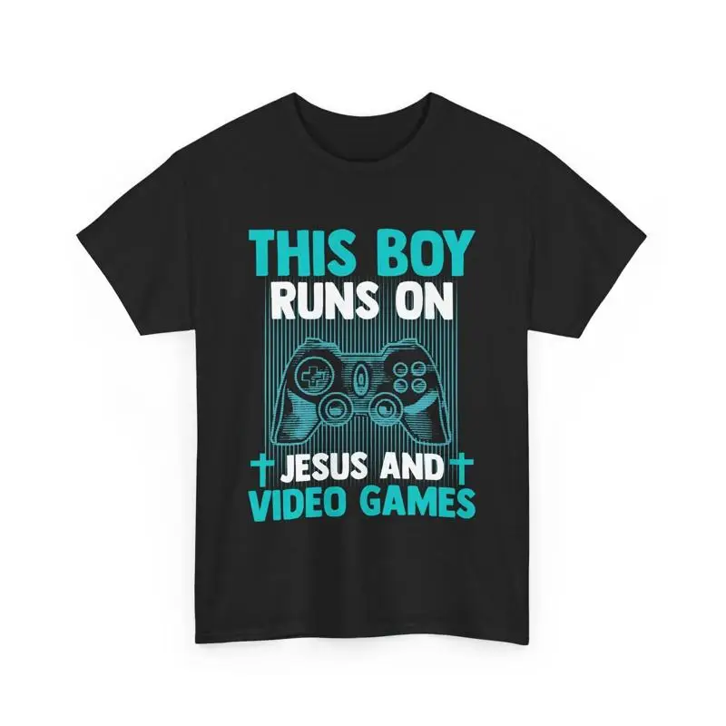 Christian Gamer This Boy Runs On Jesus And Video Games T Shirt