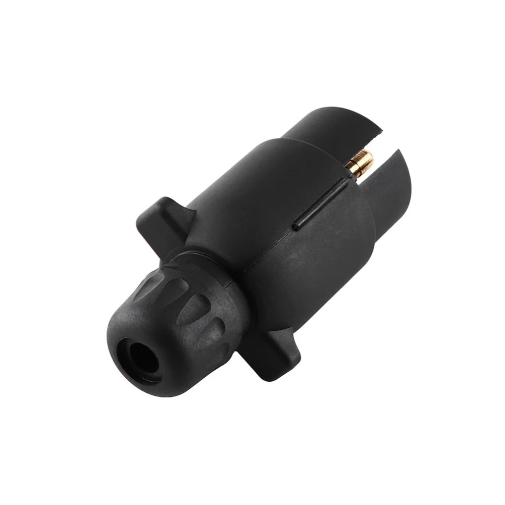 12V 7 Pin Electric Trailer Plug Car-Styling N-Type Plastic 7-Pole Wiring Connector Trailer Adapter Black Caravan Truck Plug