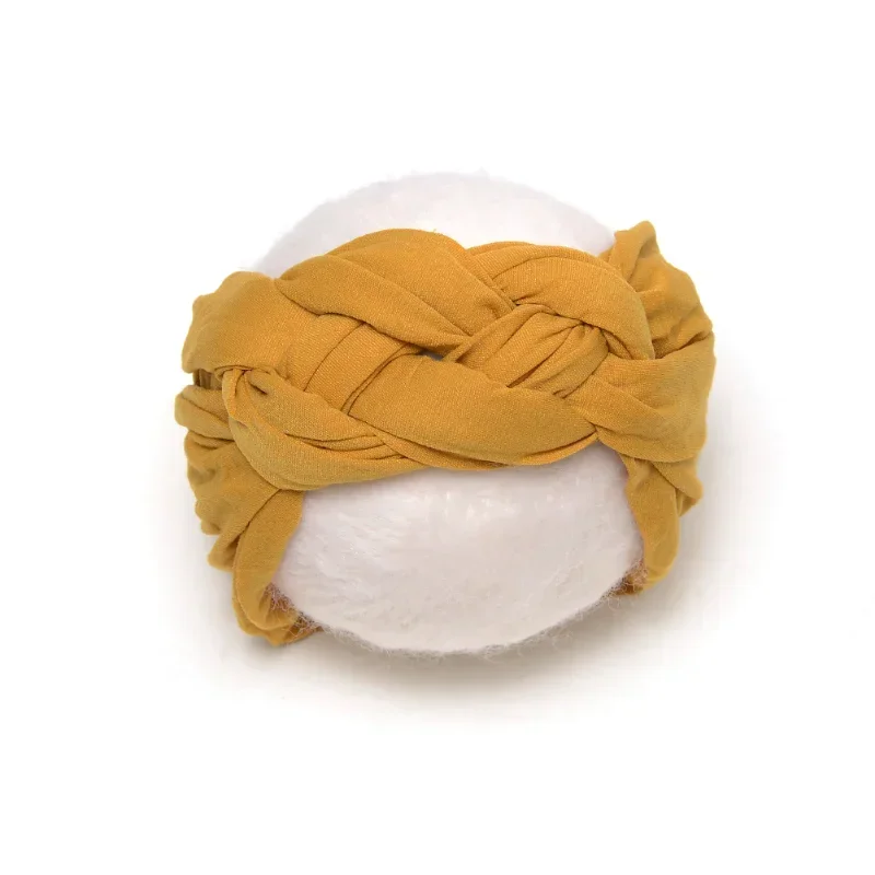 Nylonowa opaska na głowę dla niemowląt - chusta do włosów z chińskim węzłem dla noworodków i niemowląt