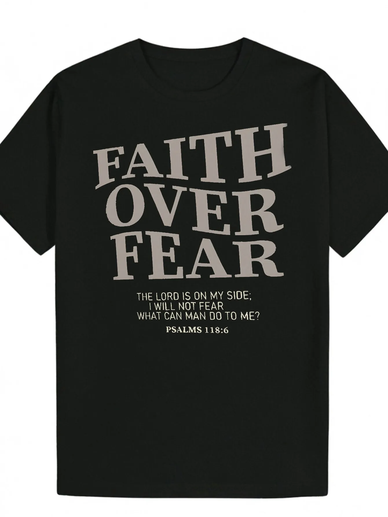 

Men'S Christian Faith Over Fear Bible Verse T-Shirt