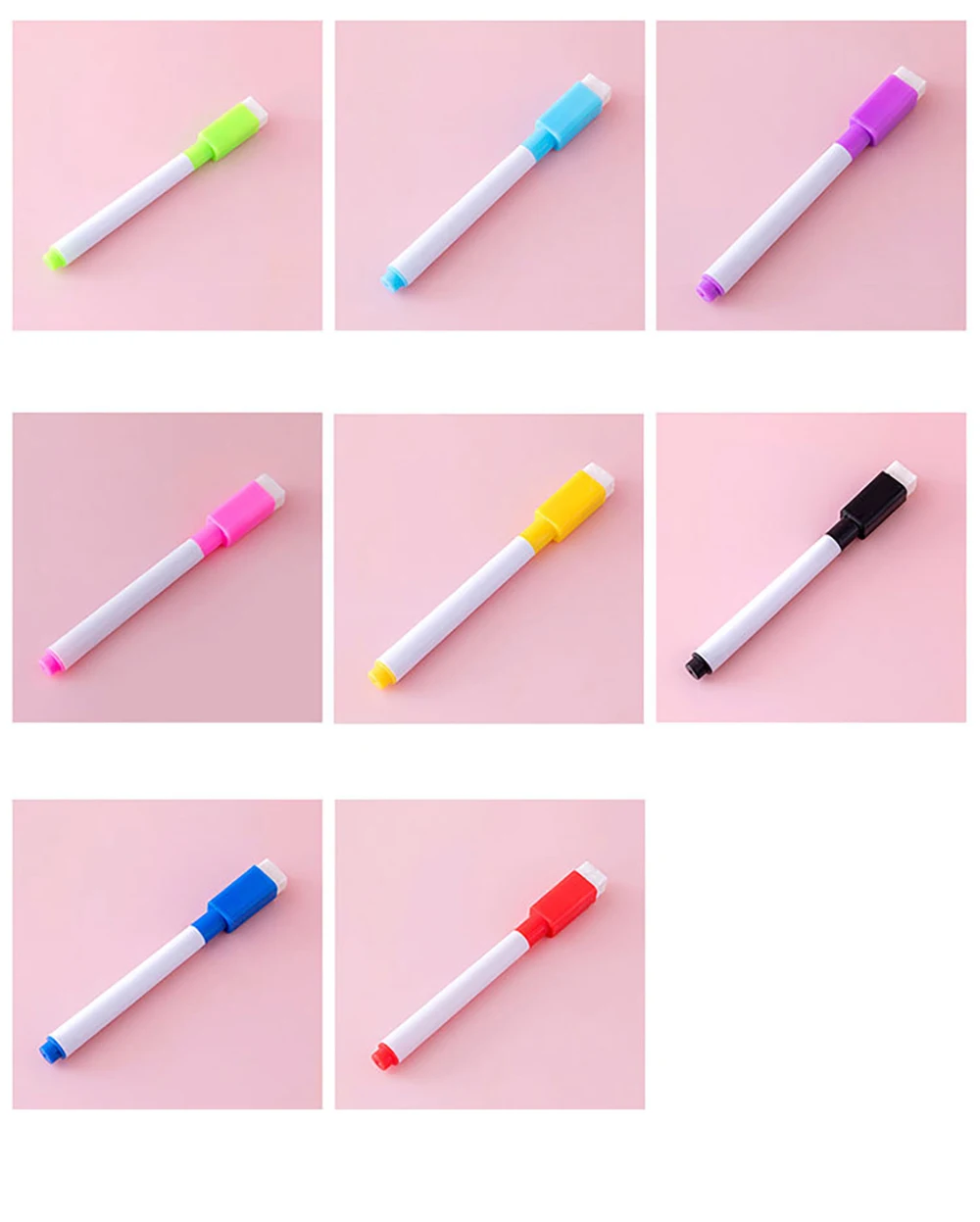 5Pcs/Set Erasable Whiteboard Marker Pen Colorful White Board Pen Graffiti Color Pen Office School Art Marker Stationery
