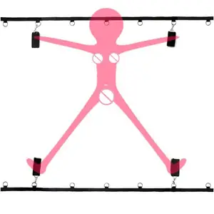 Set Penahan Tempat Tidur Mainan Seks Pasangan Kit Borgol Perbudakan Alat Permainan Dewasa 18 + Pengikat Erotis Lengan Pergelangan Kaki Penutup Mata Menggoda Sextoy 8 kit toko seks penjualan terbaik - №