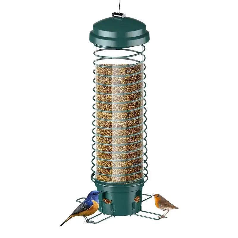 Squirrel-Proof Bird Feeder Solid Squirrel Resistant Bird Feeders Metal Bird Feeder Flipper Feeders Outdoor Yard Garden Decor