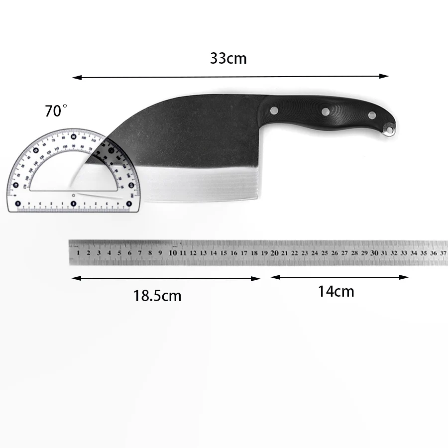 7 Inch Slicing Knife 1095 High Carbon Steel 18.Blade Sharp Chefs Cleaver Handmade Forged Kitchen Knives Cooking Tools G10 Handle