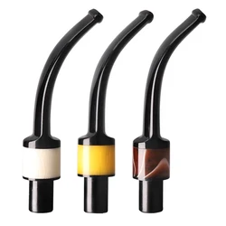 RU-9mm Filter Bent Stems Acrylic Mouthpiece Fit for Tobacco Pipe Replacement Stem Smoking Tool Accessories DIY Holder be0169-171