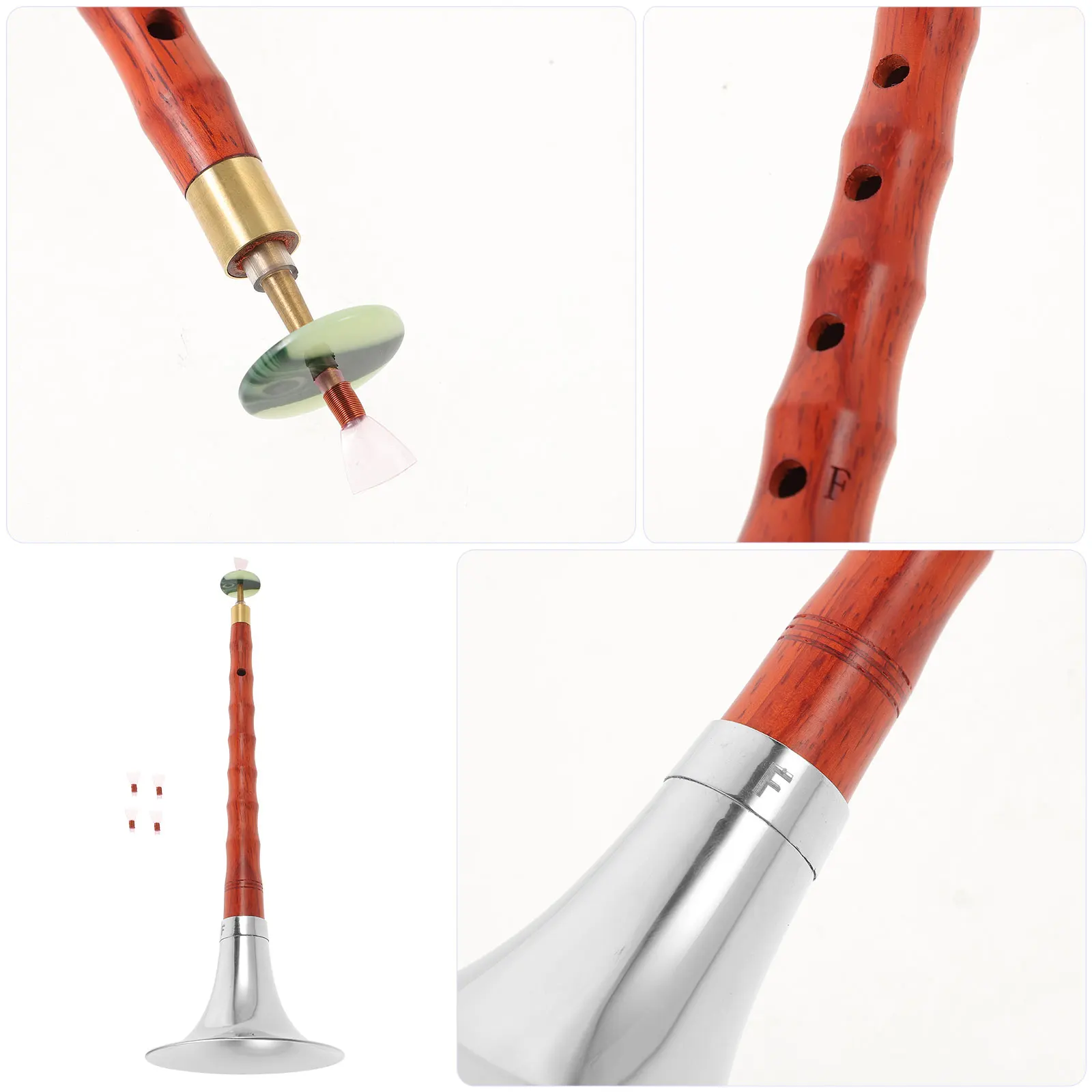 Madeira suona f chave preto ébano iniciante crianças instrumento de madeira tamanho pequeno vermelho reed incluído música instrumentos de vento