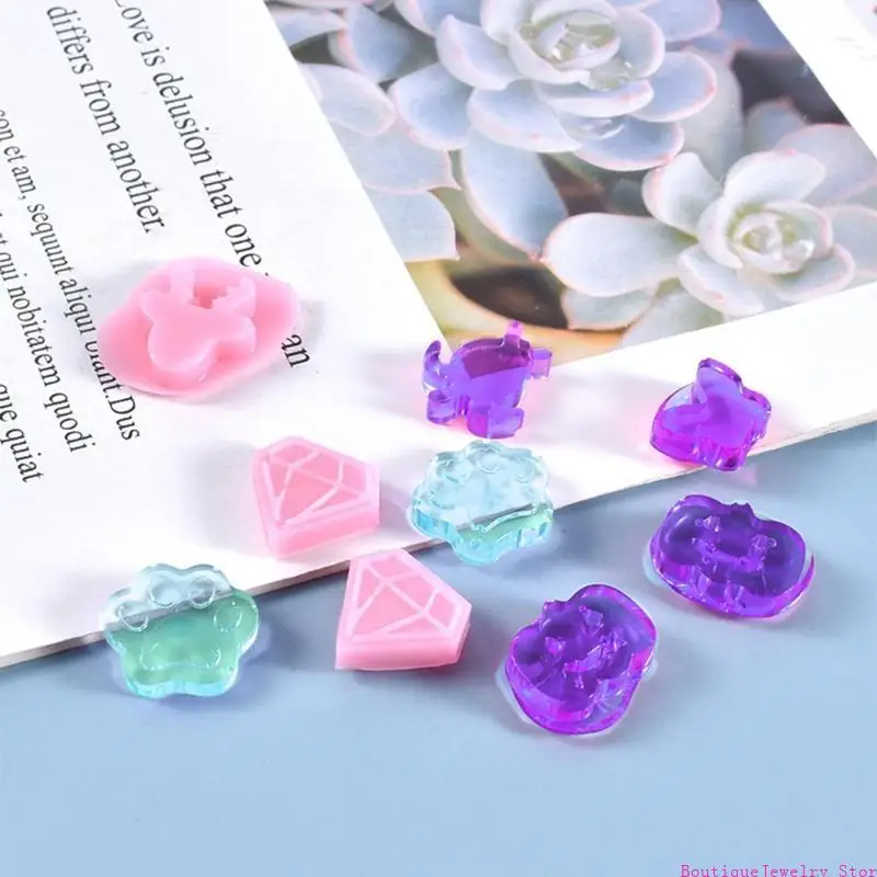 E1PE Handmade Hanging Pendant Mold DIY Art Crafts Ear Studs Decorations Casting Mold