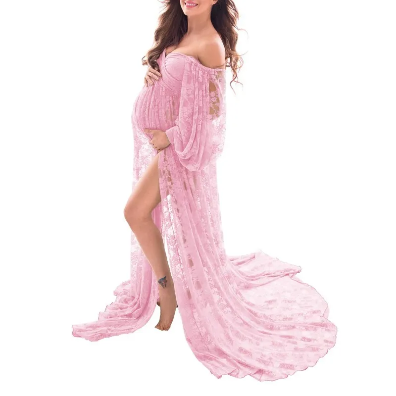 

Pregnant Woman Photo Props Dress Maternity Photoshooting Dress Baby Shower Maxi Dresses