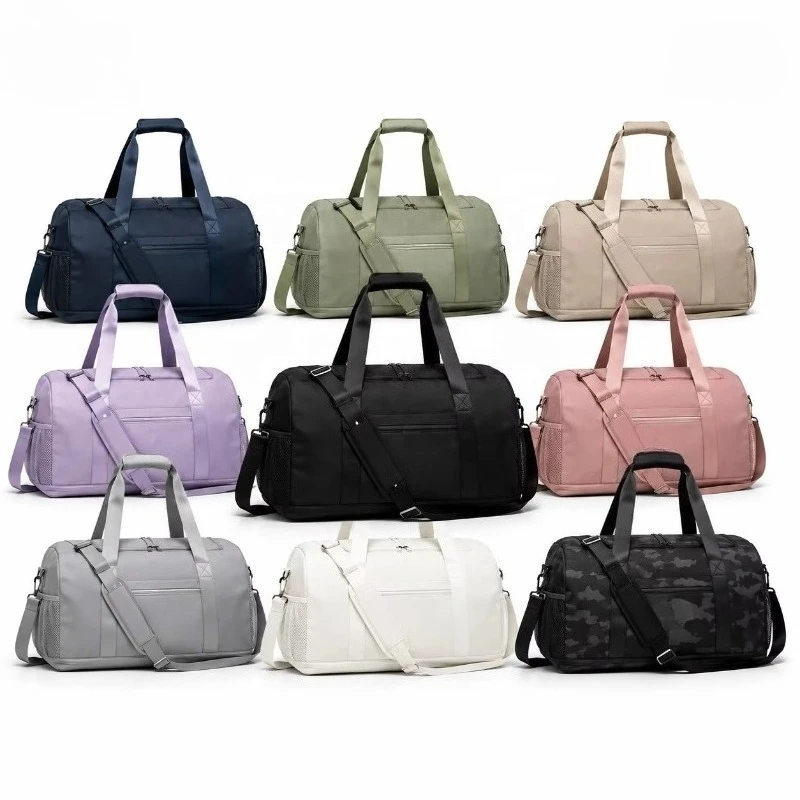 Large Capacity Nylon Fitness Bag Dry and Wet Separation Sports Travel Bag Portable Messenger Short-distance Luggage Bag