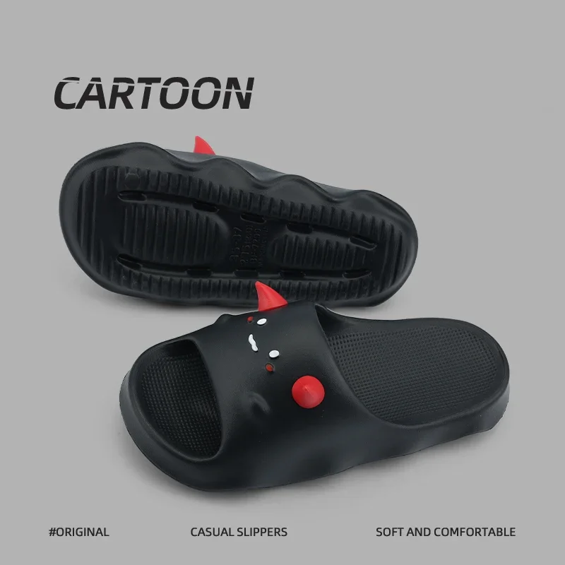 Мужские противоскользящие летние тапочки из ЭВА, женские мягкие сандалии на толстой подошве для ванной комнаты, домашняя уютная домашняя обувь унисекс