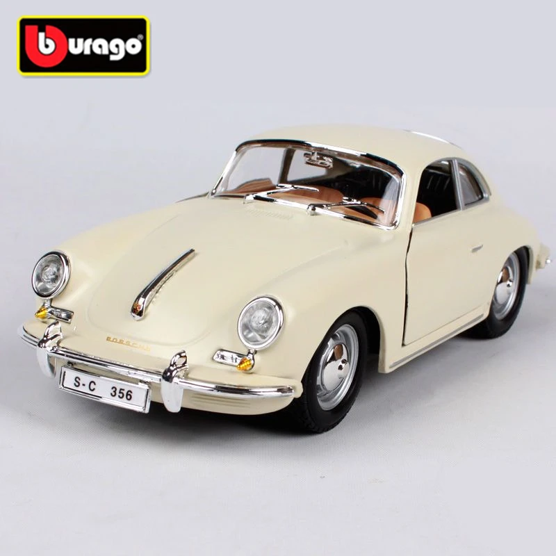 

Bburago 1:24 Porsche 356B Coupe Alloy Car Model Diecasts Metal Classic Sports Car Model Simulation Collection Childrens Toy Gift