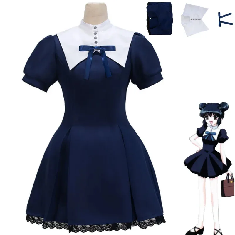 Аниме Токио Мью Айзава Минто Косплей Костюм Летняя темно-синяя юбка Платье принцессы Женский сексуальный милый бальный костюм в маске x 5;d'2.y;8'