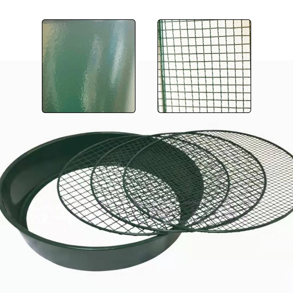 Replaceable Screen Sediment Screen Three Aperture Metal Screen Agricultural Tool Garden Plants Care Tool Sets 3/6/9/12mm Mesh