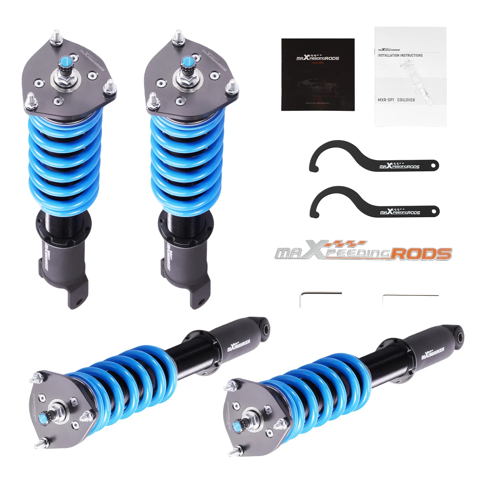 

MaXpeedingrods 24 Click Damper Coilovers Shocks Springs Kit For Infiniti Q50 2014-2023 RWD Excluding 2.0T