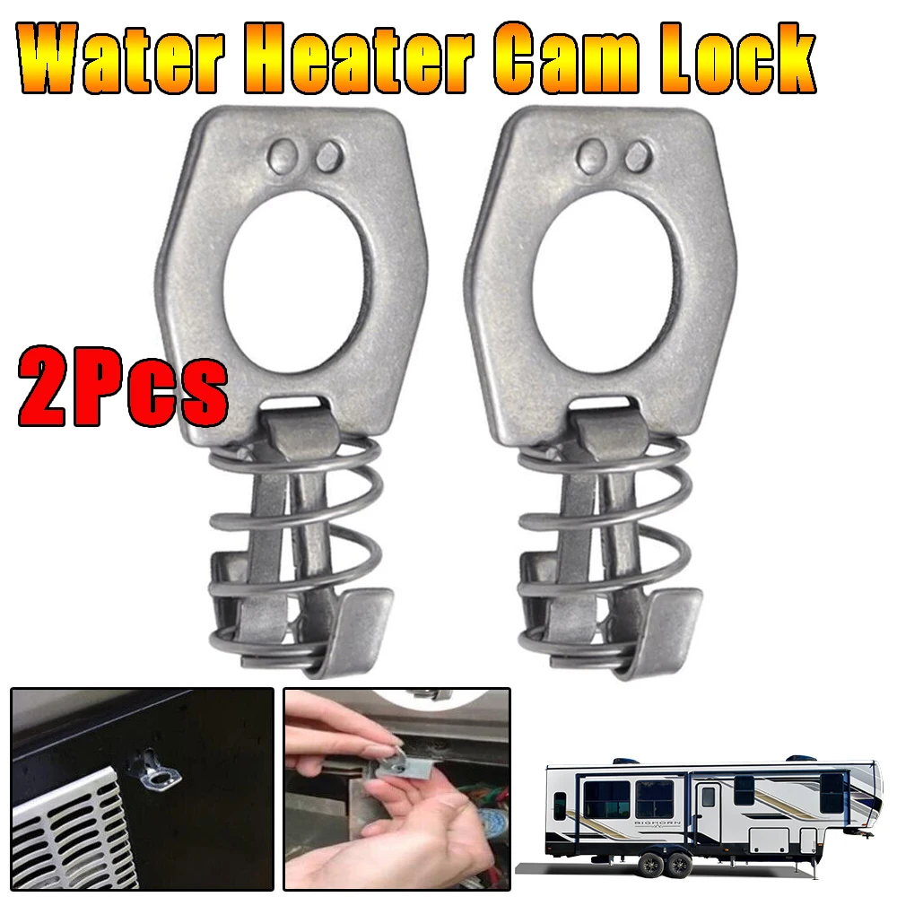 2 Pack Rv Water Heater Cam Lock Metal Water Heater Door Fastener For Camper Water Heater Accessories New 2023