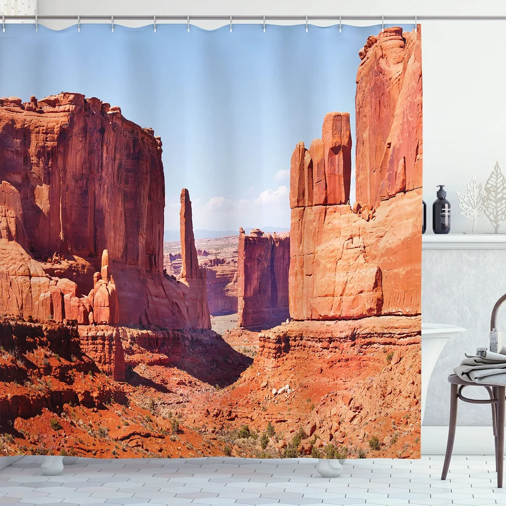 

Unique Canyon Shower Curtain Unique landscape of Natural Canyon Valley Shower Curtain Waterproof Fabric bathtub decoration