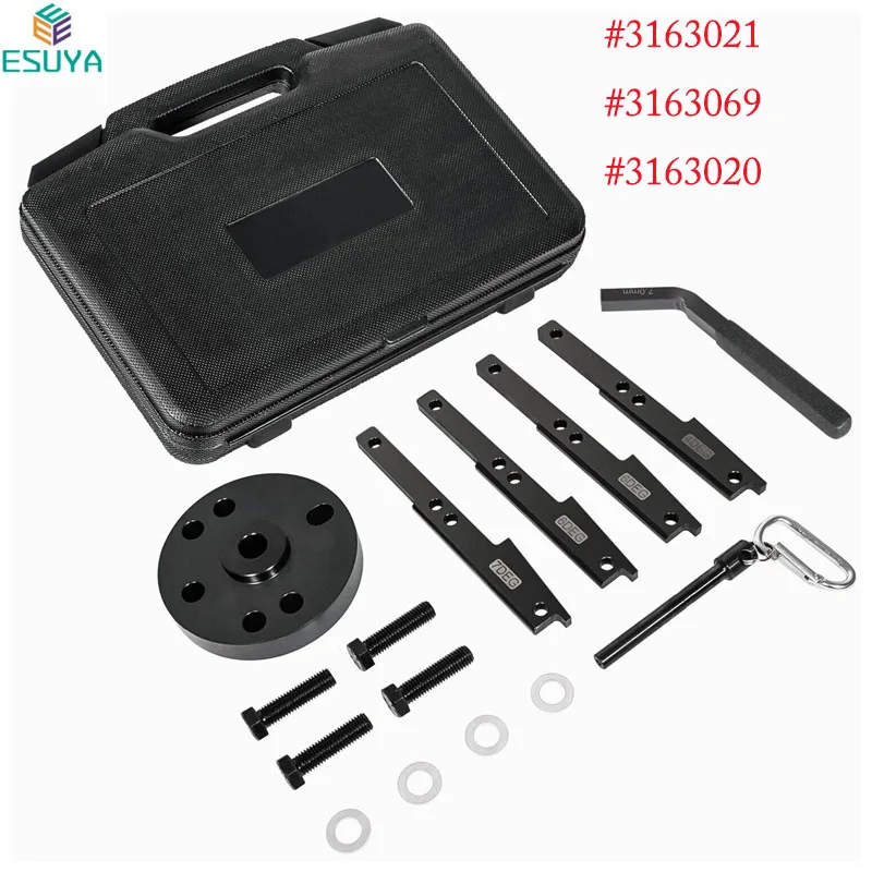 3163021 Cam Timing Tool Kit for Cummins ISX QSX Engine 07-2017 with Injector Cam Puller & Carrying Case Replaces 3163069 3163020