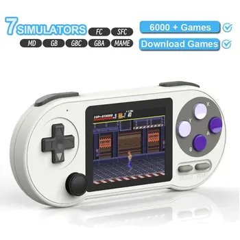 SF2000 Handheld Game Console Portable Retro Video Game Console 3 inch IPS Screen Built-in 6000+ Games TV Game Player AV Output