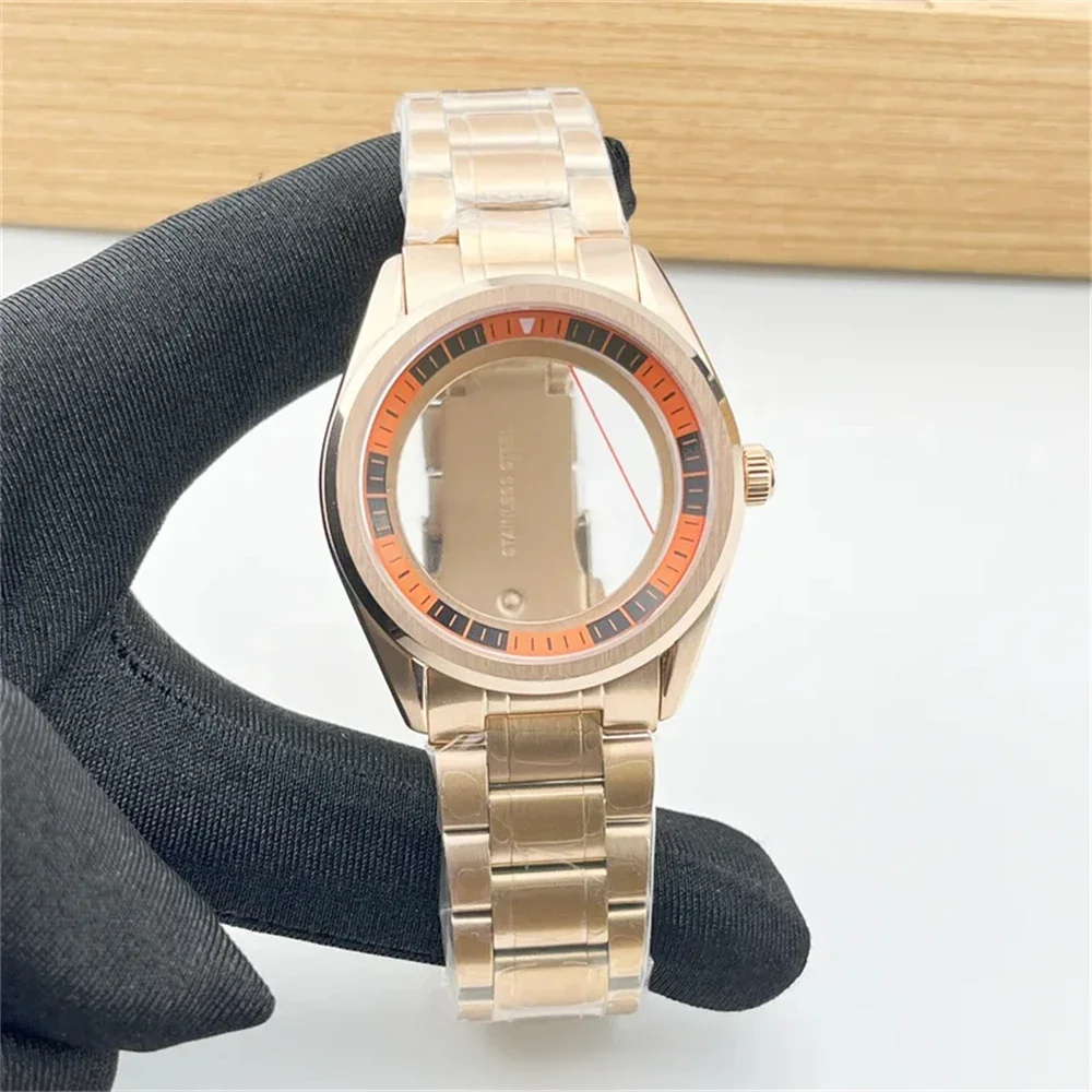 Accessoires de Modification de Montre Mécanique SION L, Boîtier en Verre Saphir en Acier Inoxydable, Ensemble de Bracelets pour Mouvement NH35 NH36, à Faire Soi-Même