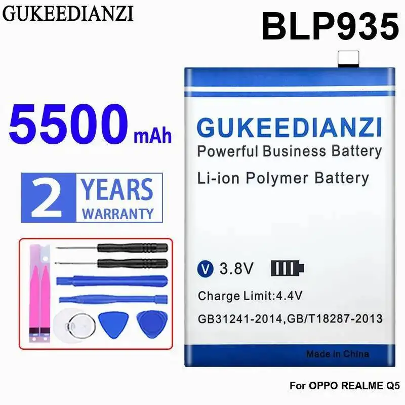 

Mobile Phone Battery BLP935 5500Mah Good Low-Temperature Performance Long-Lasting For Oppo Realme Q5
