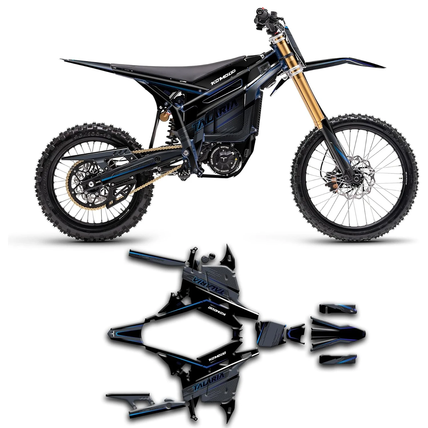 Electric Dirt Bike Talaria Komodo Graphics Thickened Crystal Plate Decal Body Cover Imitation Scratch Protection Stickers