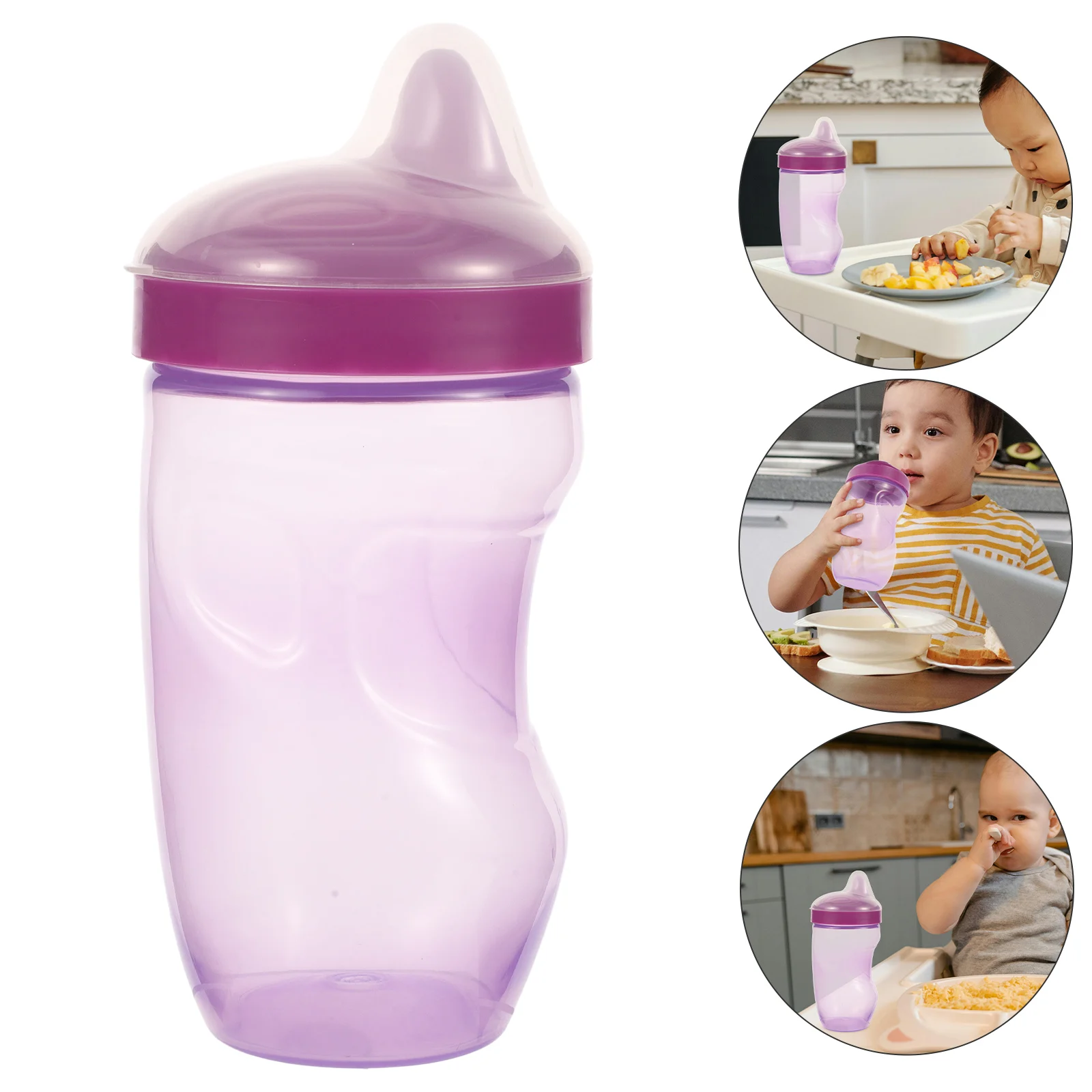 

Lovely Reusable Baby Water Bottle No Spill Large Capacity Training With Scale Lightweight Pp Material Portable Sippy Cup For 12