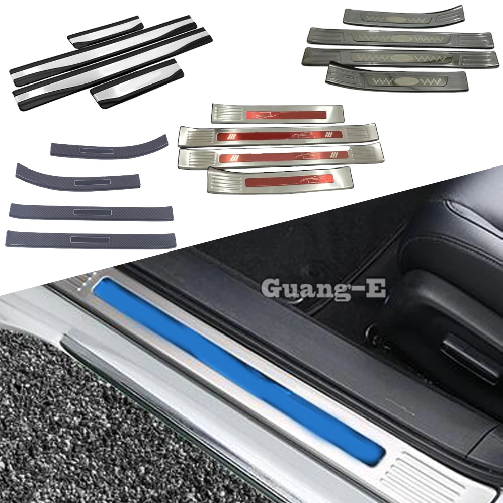 Car Threshold Strip Stainless Steel Door Scuff Plate For Honda Accord 10th 2018 2019 2020 2021 2022 2023 External Pedal Cover