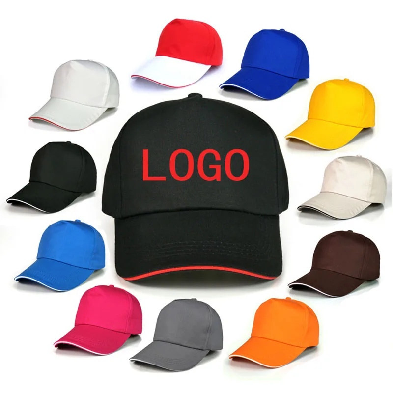 Fashion New Custom Logo Embroidery Baseball Cap Casual Solid Color Unisex Adjustable Hip Hop Cap Adult Cap