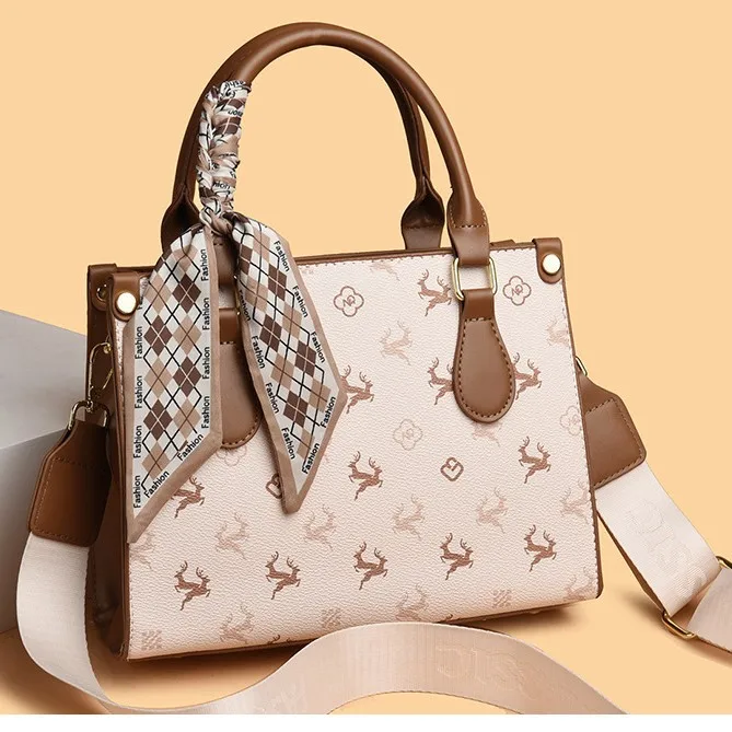 

2025 Autumn Tote Bag for Women, Large Capacity Printed Handbag, Shoulder/Messenger/Crossbody Bags, Fashion Versatile Purse