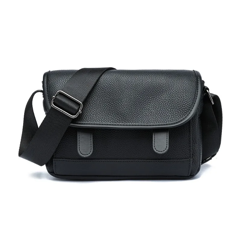 

New Fashion Crossbody Bag Men Messenger Bags Soft PU Leather Shoulder Bag For Men Luxury Design Flap Crossbody Bag Male Satchels