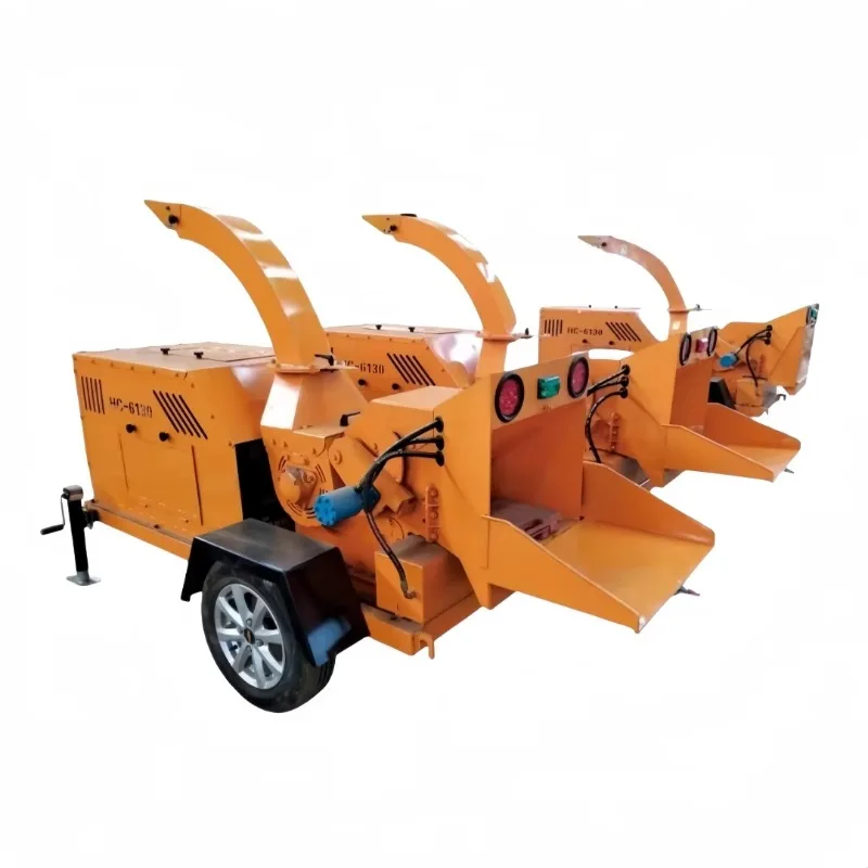 Powered Wood Chipper Machine Mobile Branch Crusher Shredder for Orchard Farm Garden Forestry Maintenance