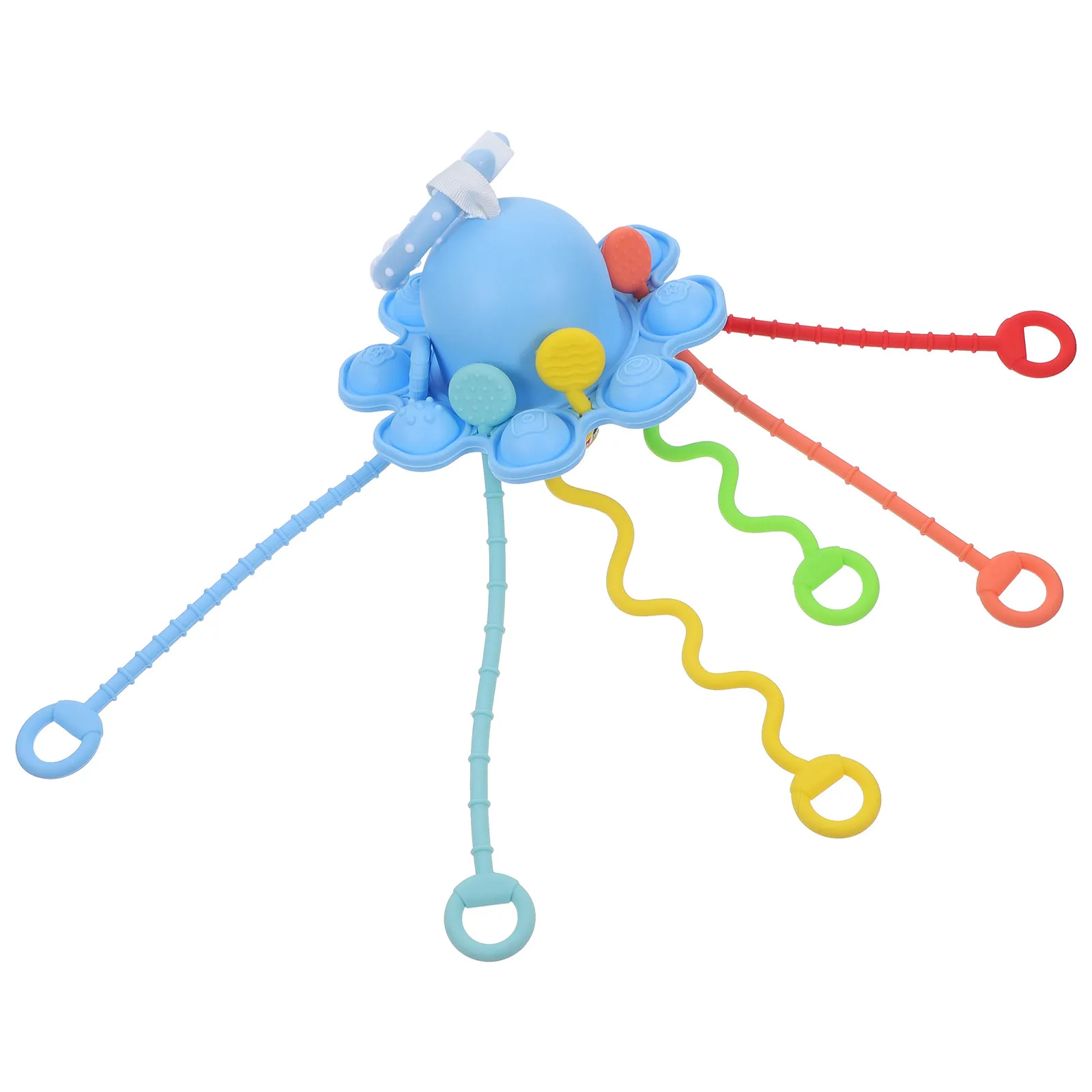 

Силиконовая развивающая игрушка-осьминог на веревочке для младенцев и малышей, развивающая мелкую моторику, для использования в автокресле