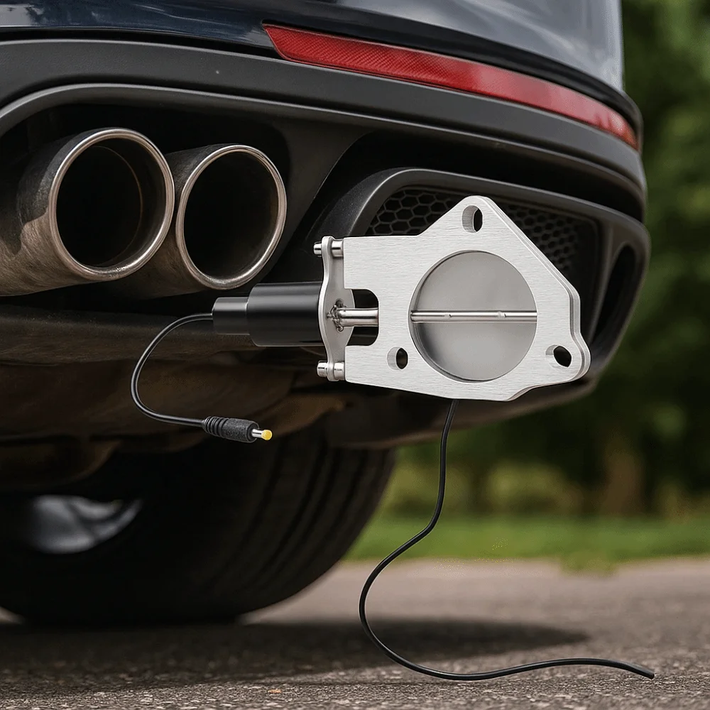 Válvula doble de corte de escape eléctrico de tamaño de 2,5 "o 3", válvula de Control de escape con Control remoto, construcción de acero inoxidable