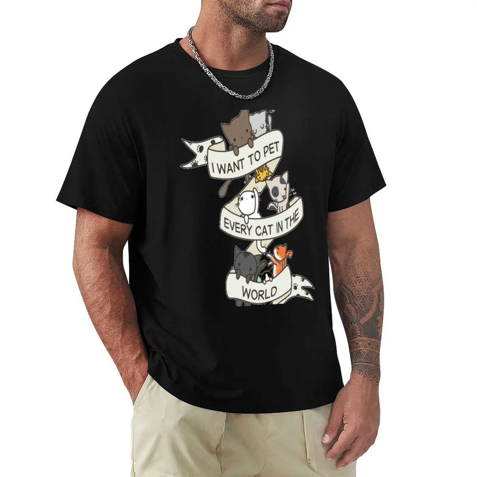 

Cats T-Shirt korean fashion valentines boutique clothes cheap stuff valentines clothes heavyweight t shirts for men