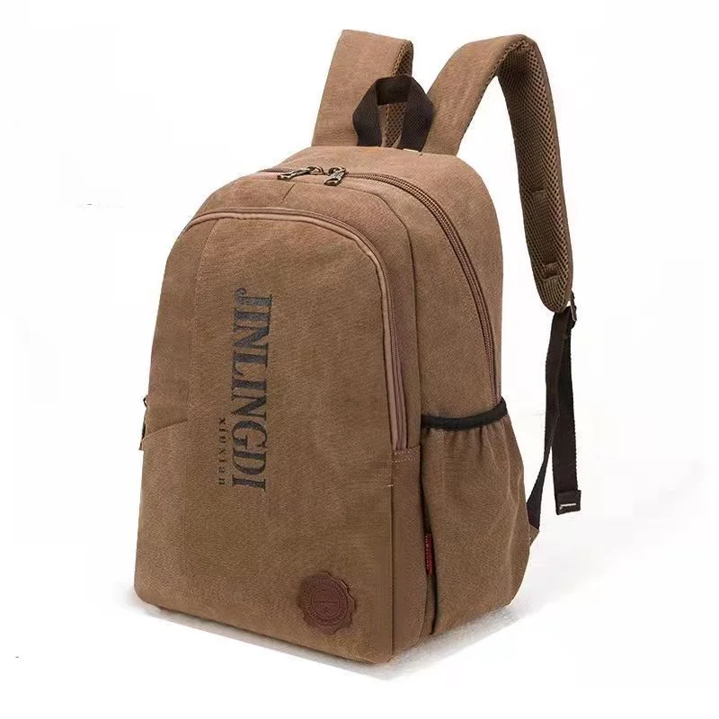 Mochila de lona de gran capacidad para hombre, Bolsa duradera para estudiantes de secundaria, ocio, viajes, senderismo, equipaje deportivo