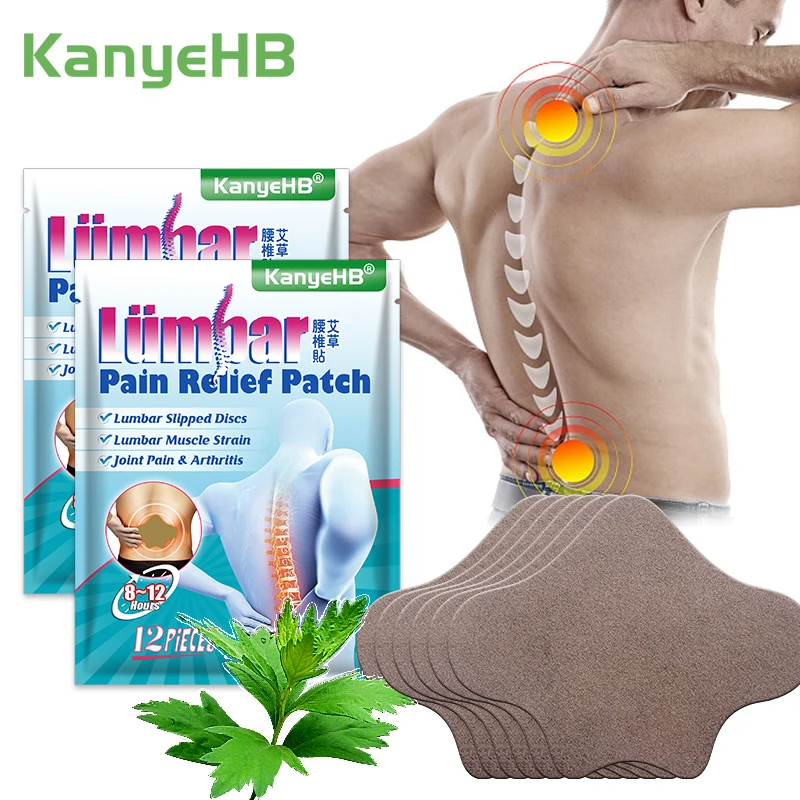 

24pc=2bag Wormwood Lumbar Spine Medical Plaster Joint Ache Back Muscle Pain Relieving Sticker Rheumatoid Arthritis Patches A1223