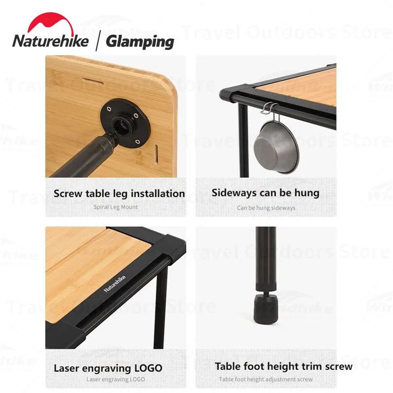 Naturehike IGT Table Parts Camping Table Frame Accessories Free Combination Stainless Steel Rack Outdoor Cooking Picnic Portable