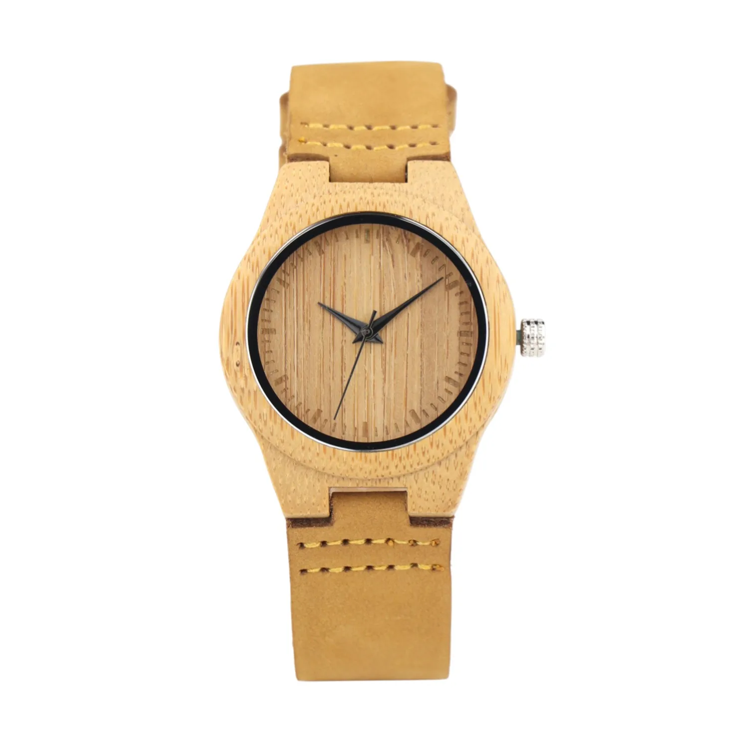 

Экологичные часы из натурального бамбука, легкие, с кожаным ремешком, повседневные кварцевые наручные часы для мужчин и женщин, минималистичный стиль, подарок