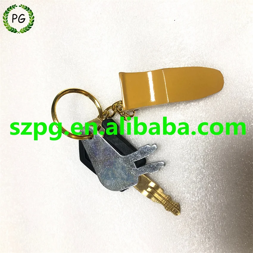 Excavator Bucket Teeth Key Chain With 8H5306 5P8500 Ignition Key for Caterpillar