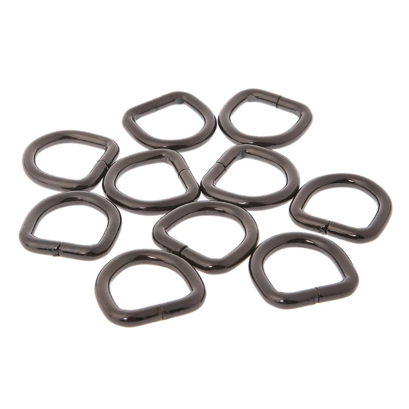 2cm Metal Handbag Leather Bag Purse Strap Belt Web D Ring Buckle Clasp 10pcs E74B