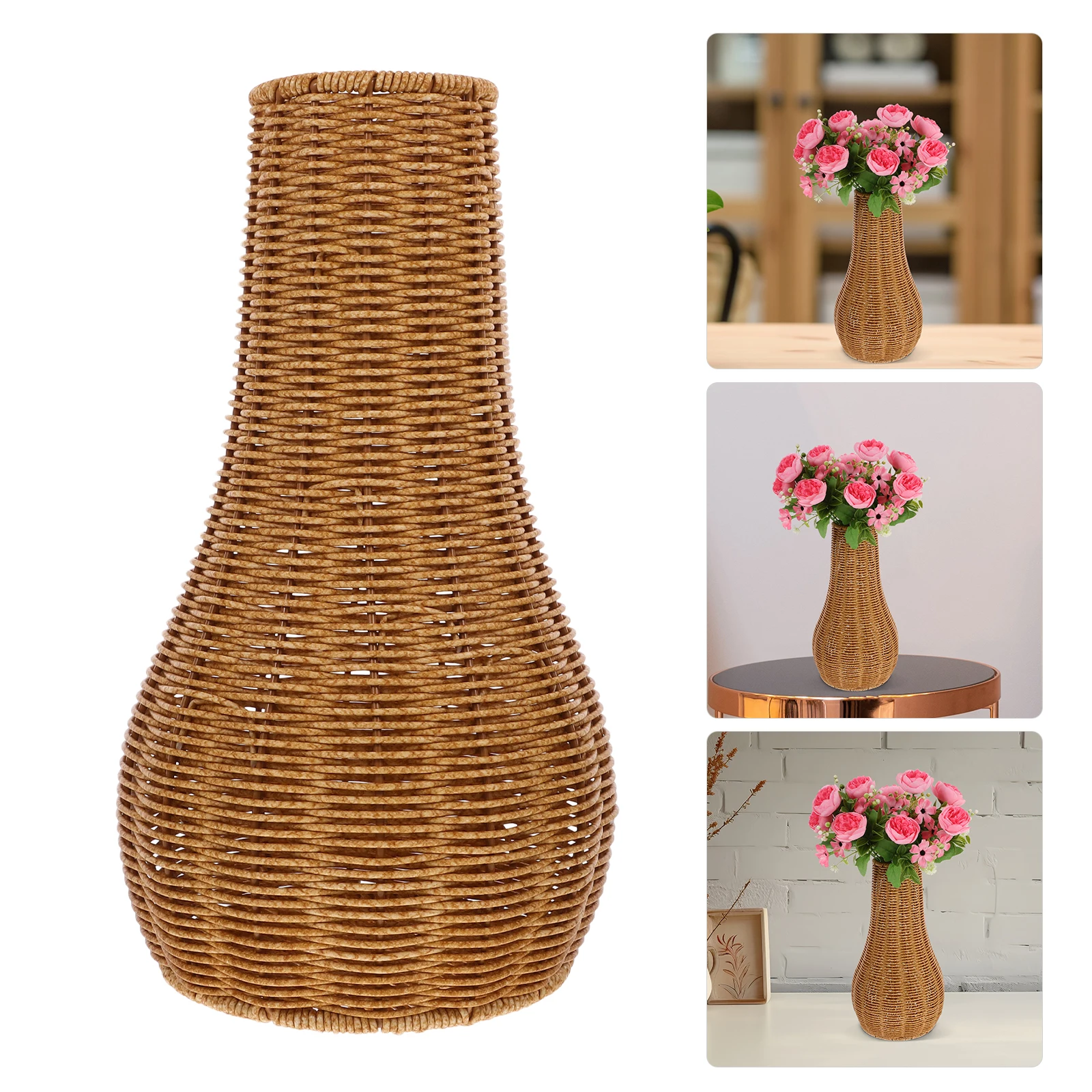 

Handmade Woven Flower Lightweight Decorative Craft Suitable Size Rustic Style Living Room Bookshelf Tabletop Bedroom Arrangement