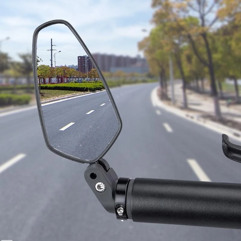 

652F Flexible Bicycles Bike Mirroring Clear Wide Angles Durability Rearview Mirroring for Easy Storage