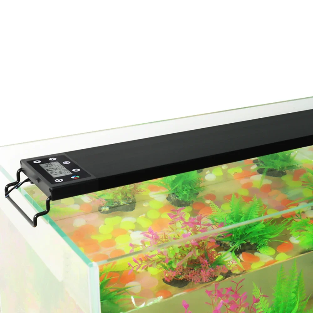 

24/7 Aquarium Full Spectrum Lighting LED Light Fish Tank Decoration Plant Growth Dimmer Lamp 100V-240V IP68 Waterproof 75-90cm