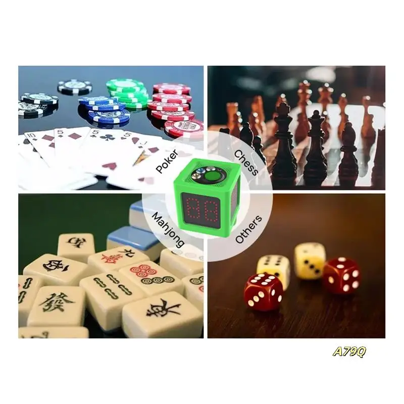 

Cube Timer 1.4In 4 Sided For Chess And Card Competition Countdown Timer Digital Shot Countdown Stopwatch WHITE