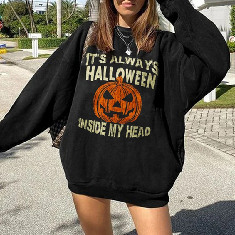 Fashion Women's Sweater Halloween Printing Beautiful Casual Long Sleeve Elegant Women's Sweater Extra Large Y2k Girls' Clothing