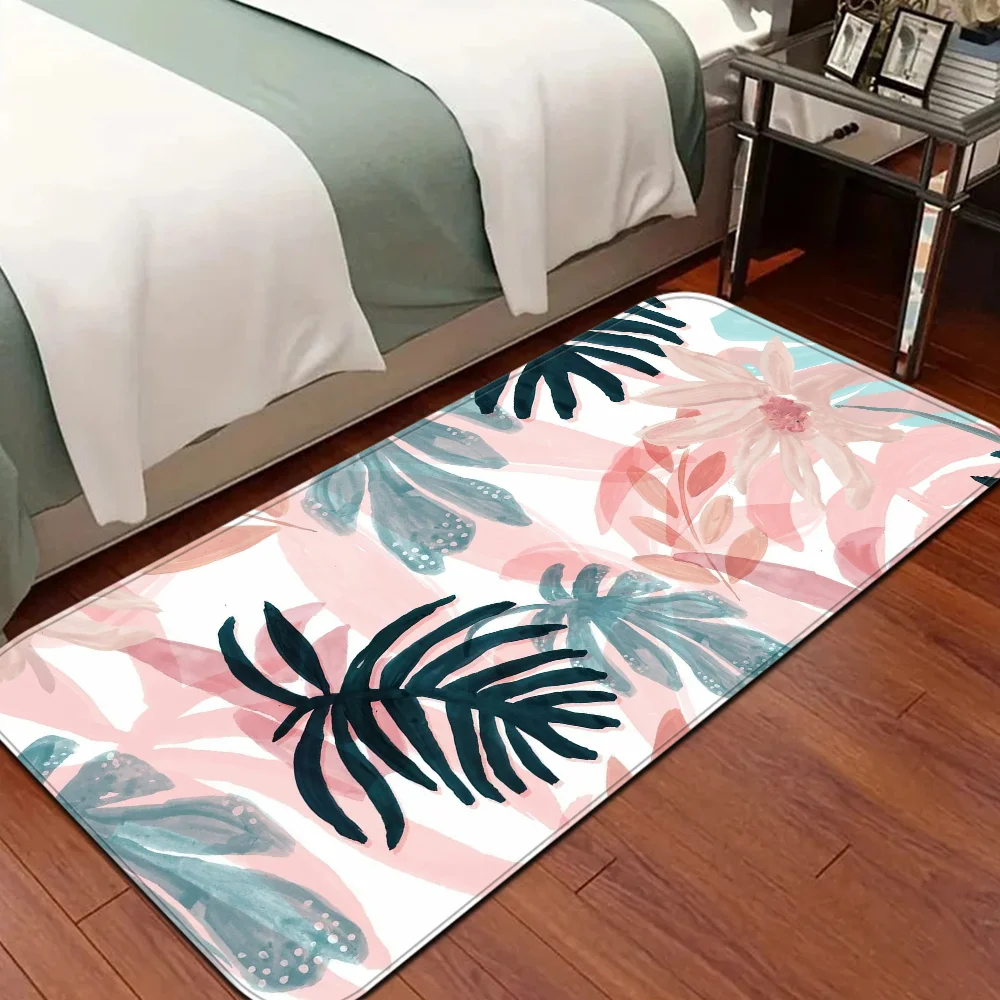 Tropical Floral animal Kitchen Mat Cheaper Anti-slip Modern Living Room Balcony Printed Modern Home Decor